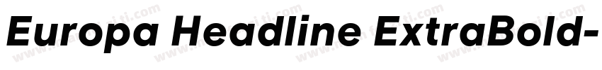 Europa Headline ExtraBold字体转换